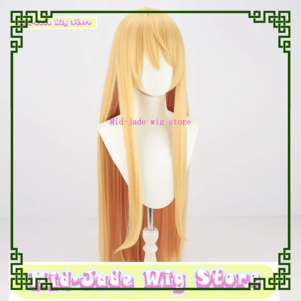 Parrucca cosplay Pomu RainPuff Filamento lungo Demone Capelli dorati Giochi anime di Halloween Giochi di ruolo Costumi e oggetti di scena