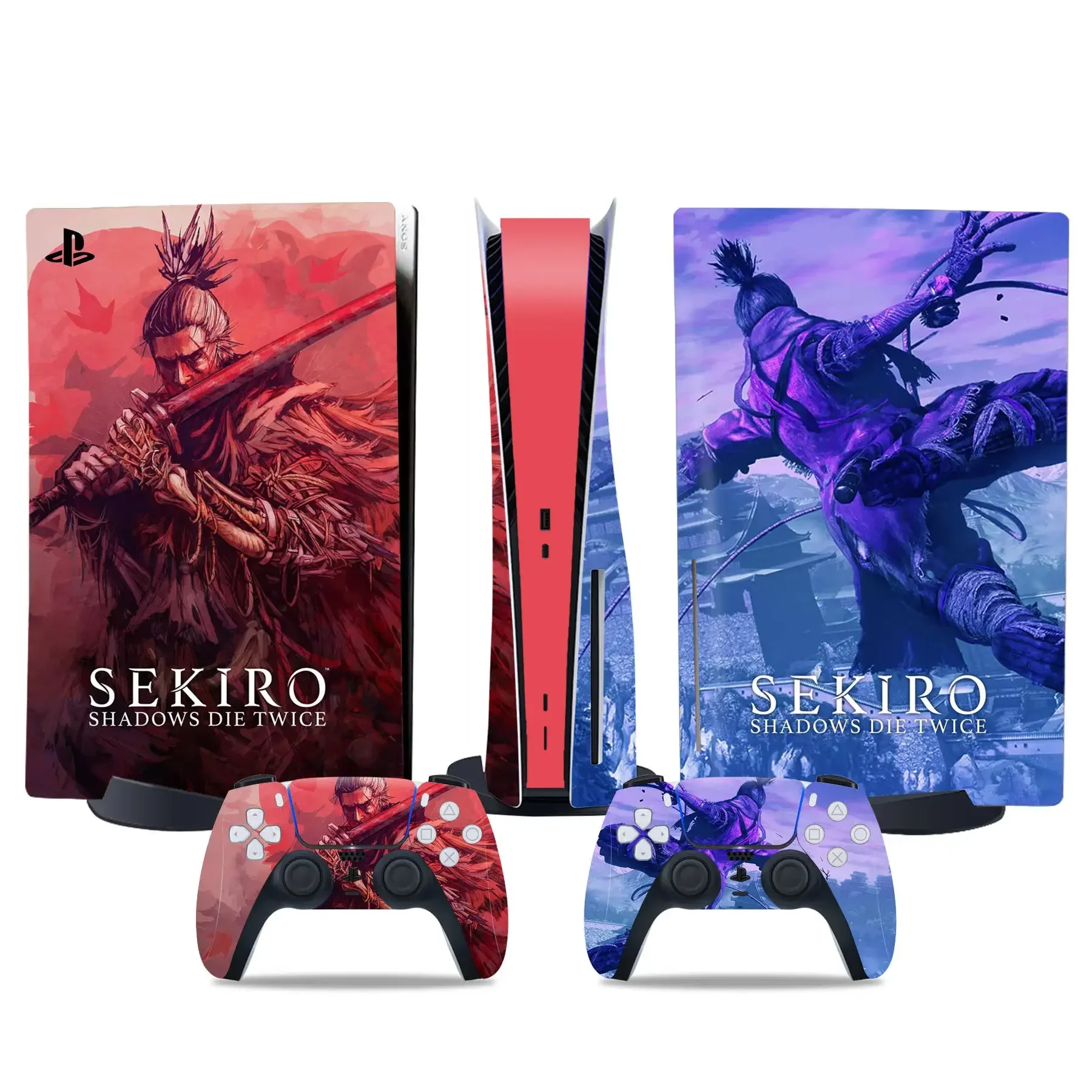 Sekiro shadows die twice Vinyl Decal Skin Sticker For PS5 Disc Controller  Console Case controller skin sticker