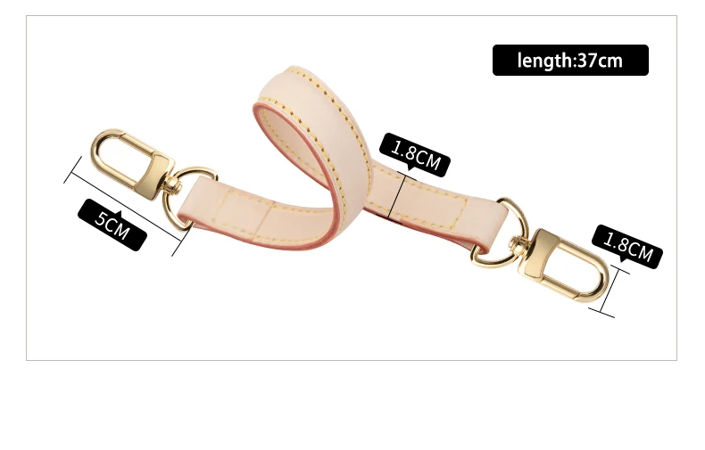 CRAZYSMITH Leather Bag Strap For LV Noe Handle Straps 100% Geunnie Handbag Crossbody 37cm Short Shoulder Belts Bag Accessories