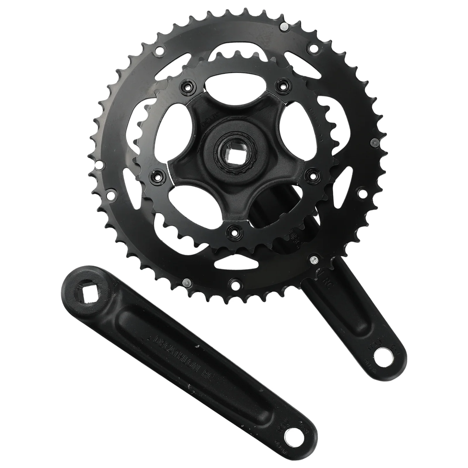 Bike Bicycle Double Chainwheel Cranket Double Mountain Bike Crankset Chainset Road Bike Square Taper AL6061 Aluminum Alloy