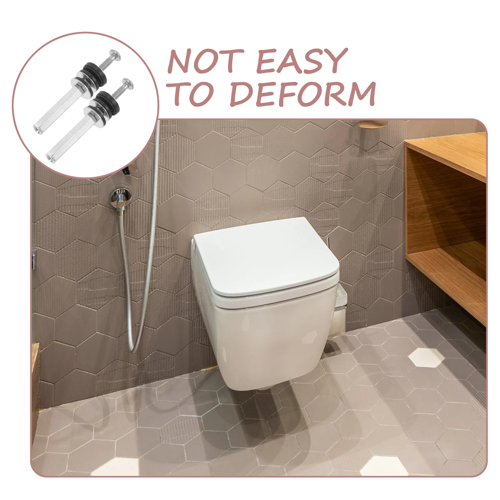 

1Pair Toilet Seat Bolt and Nut Stainless Steel Durable Easy Install Compatible Most Tanks Leak Proof Sealing Performance