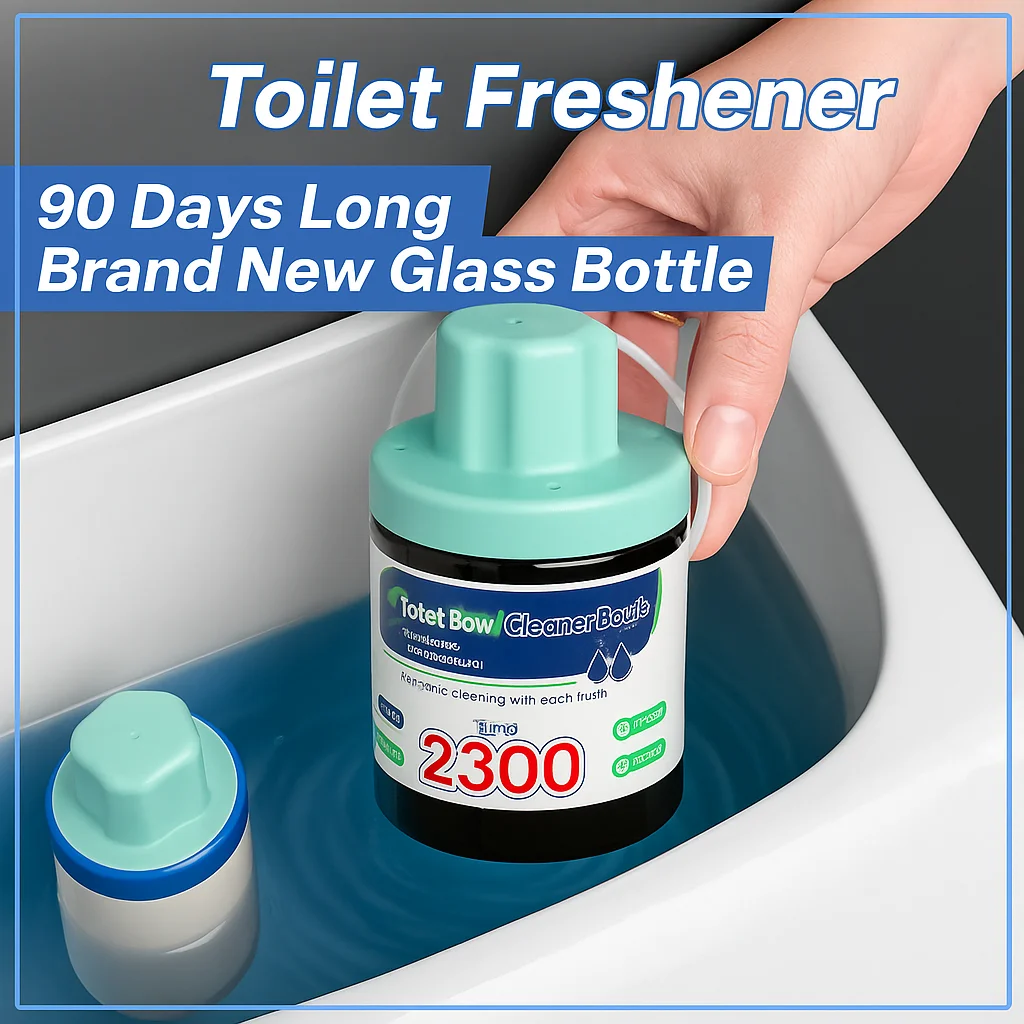 Long-Lasting Toilet Tank Cleaner Bottle – Fresh Blue Water with Every Flush, Deodorizes & Prevents Stains, Easy to Use for All W