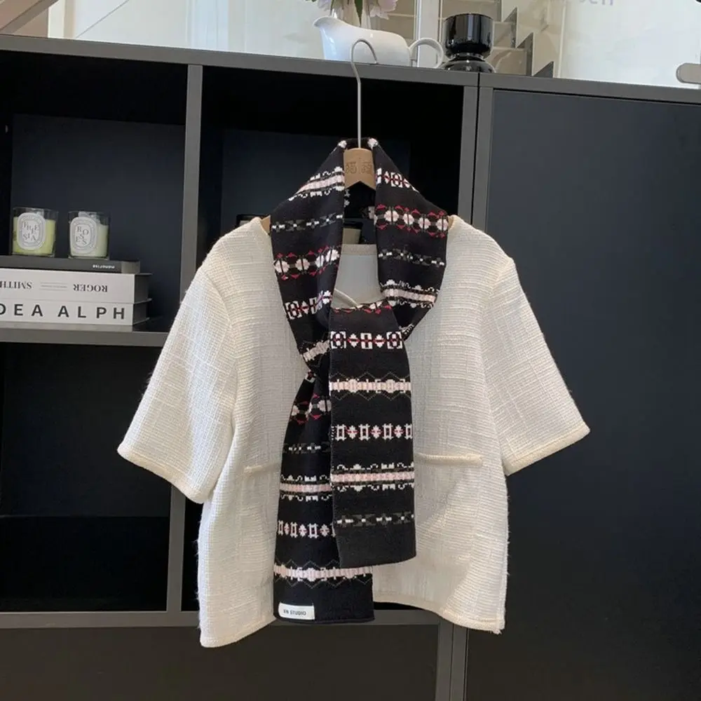 

Icelandic Style Island Style Jacquard Scarf Cashmere Printed Knitted Scarves Korean Style Scarves Cute Wool Shawl Women/Men