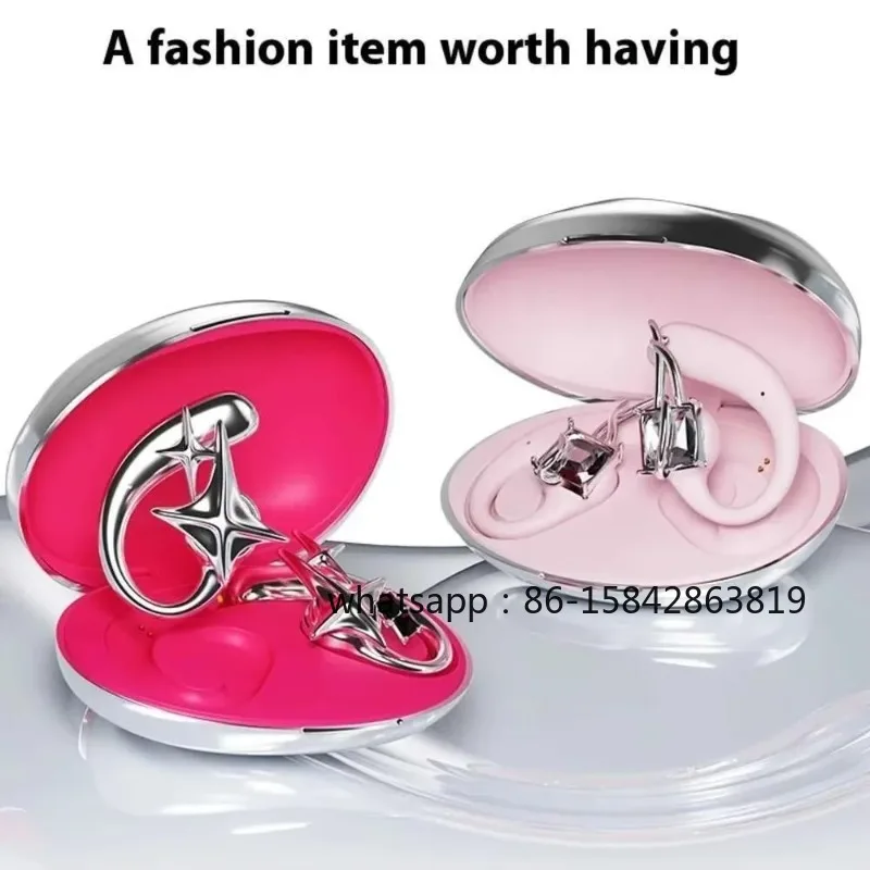 Ear Hook Earphones Bluetooth Wireless Earbud Custom For Girl Sport Ear Hanging Not In Ear Earphone Accessories Replaceable