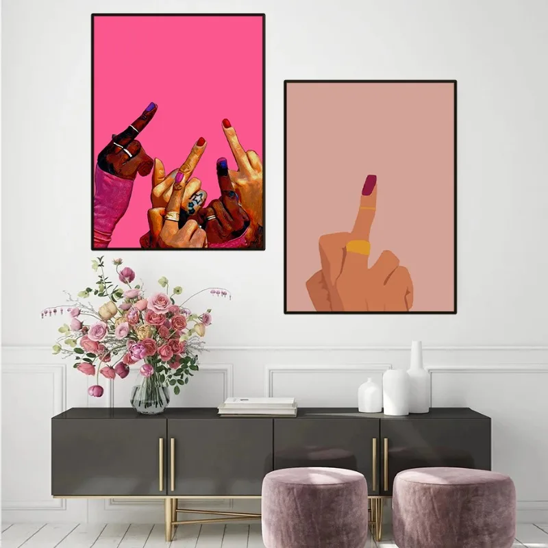 Unframe The Future Is Female Girl Power Poster Empowered Woman Strong Female Canvas Painting Modern Wall Art for Living Room Hom