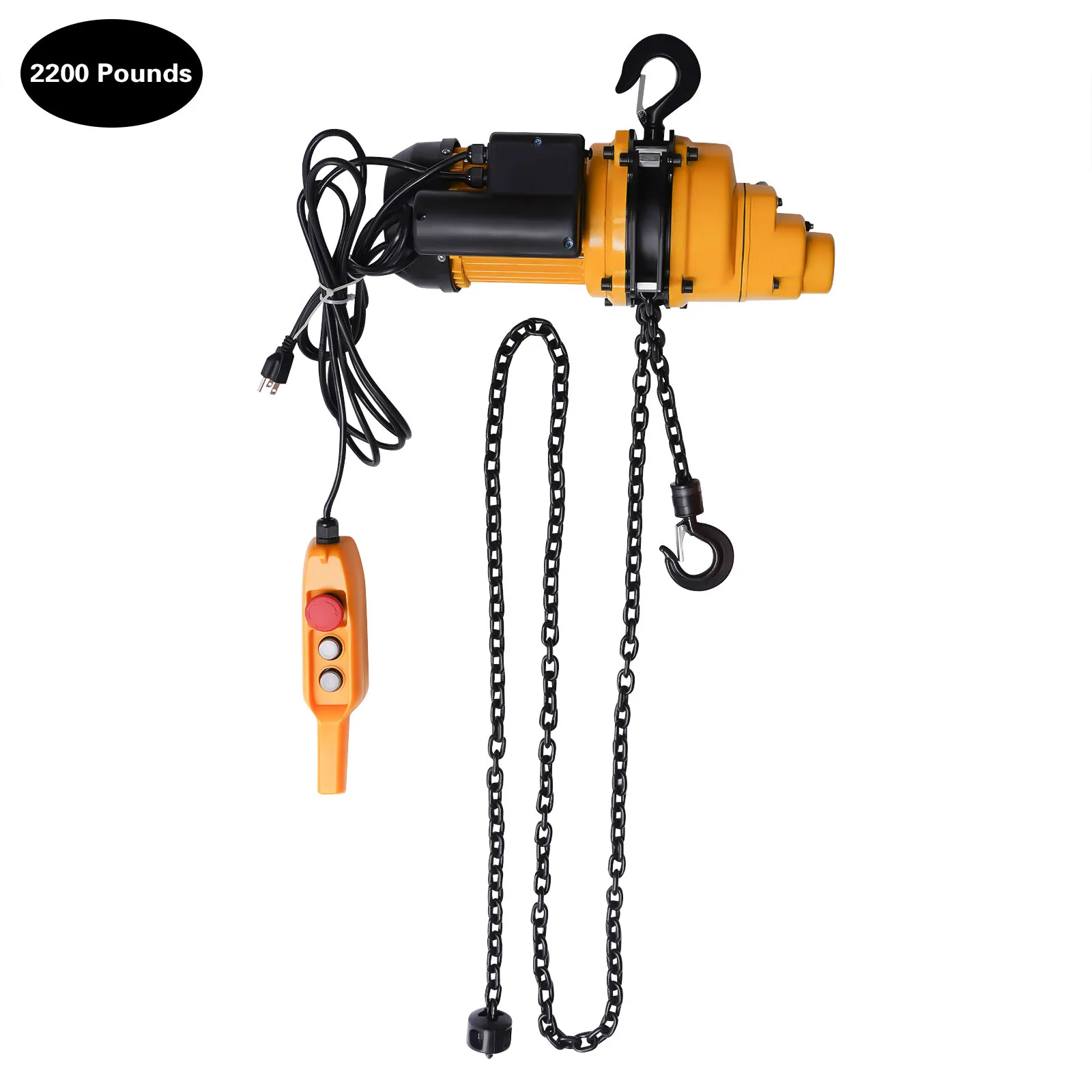 

1100lbs/2200lbs Electric Chain Hoist Ovee Garage Lifting Power System with 10FT/3m Wired Remote Control rhead Cran 110V