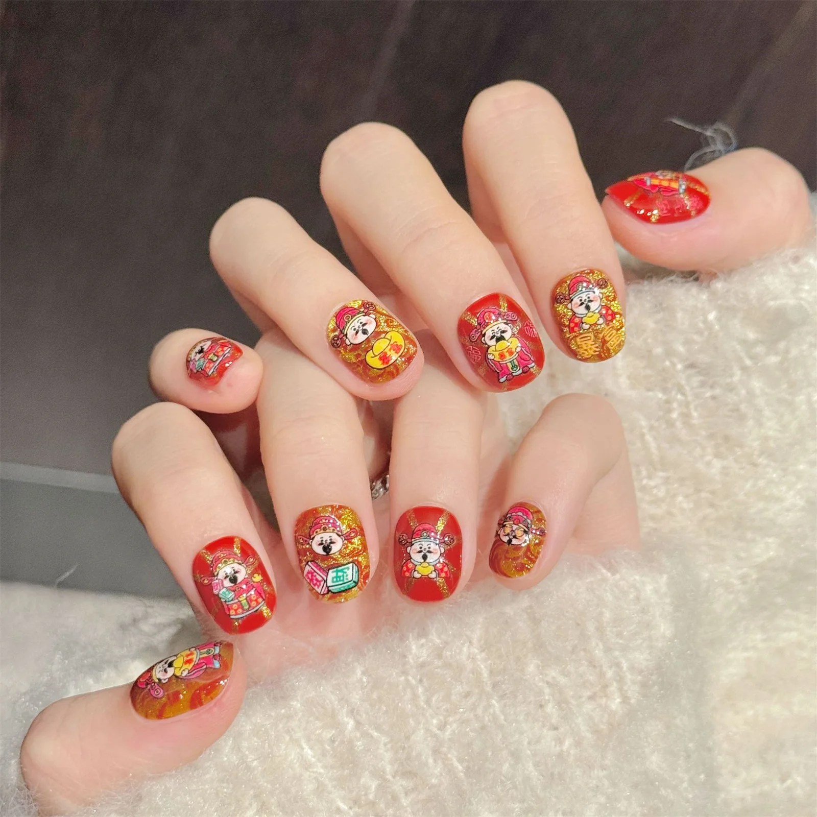 10pcs Handmade Golden Red New - Resin Art Glitter ulasan dan harga