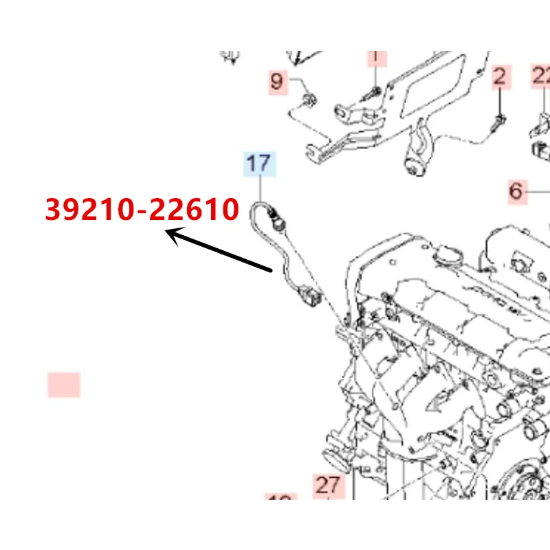 39210-22610 39210-26610 Front Oxygen Sensor For Hyundai 06 Elantra 1.6L 3921022610 3921026610