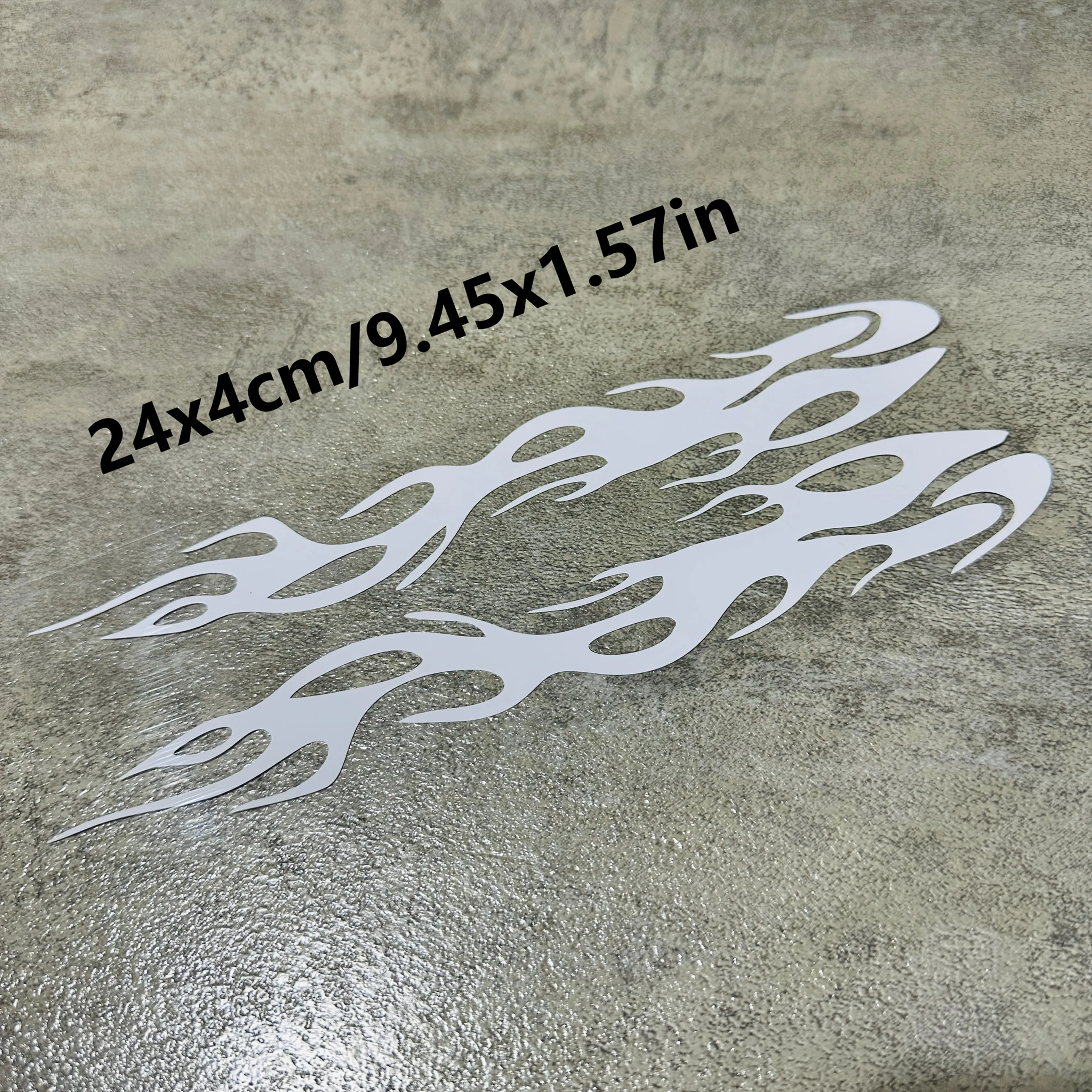 2pcs Reflective Flame Patch - Vehicles - Vivid and colorful for motorcycles and cars - PVC -