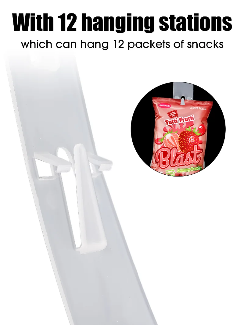 Plastic Hanging Strip Hook Supermarket Snack Hanging Strips Rack Store Hanging Rack Snacks Display Hanger Hooks Shop Clip Strips