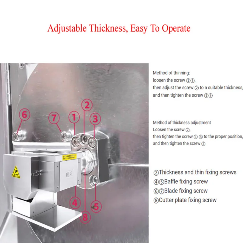 Restaurant Fresh Meat Processing Machine For Slicing Shredding Automatic Meat Cutting Machine