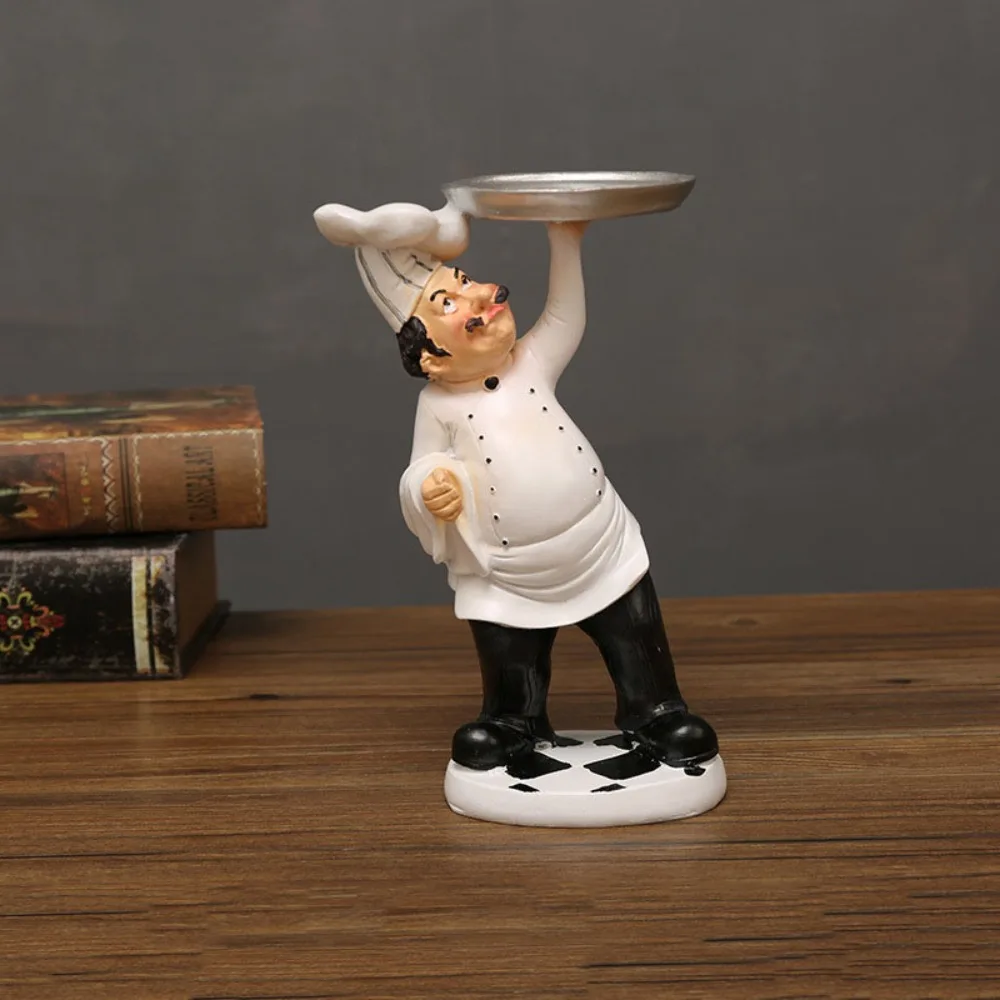 

Handicraft Rustic Bakery Chef Resin Statue Simulated Model Farmhouse Cake Shop Decor Funny Doll Display Kitchen Chef Figurine