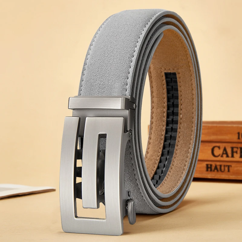 2025 新高品質ファッションベルトメンズ自動バックル 3.5 センチメートル幅革カジュアルベルト Croskin Ceinture オム
