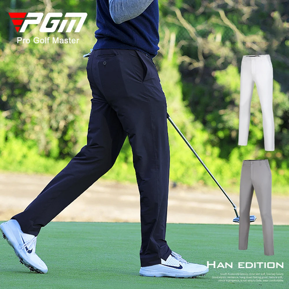 

PGM KUZ056 Men Golf Pants Spring Summer Match Clothing High Elasticity Slim-Fit Trousers Golf Sports Ball Pants XXS-XXXL 골프웨어남성