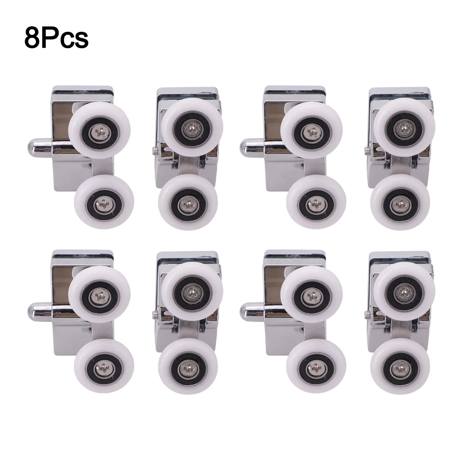 Home Bathroom Roller Replacement ABS Shower Door Accessory Shower Screen Rollers Compact Size Silent Sliding Mechanism