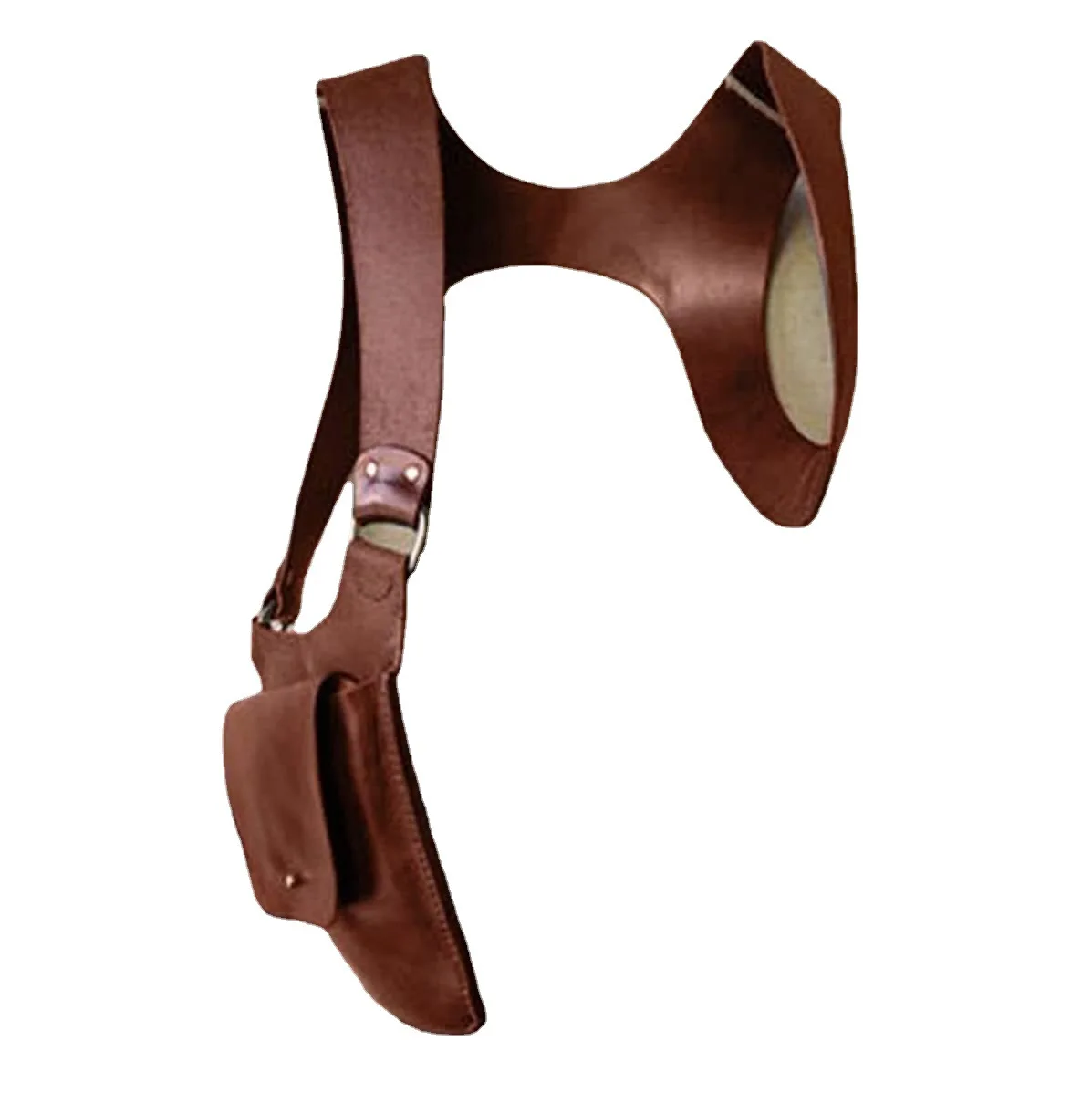 Masculino feminino vintage couro do plutônio duplo ombro arnês saco steampunk axilas sling saco carteira caso coldre viking bolsa traje