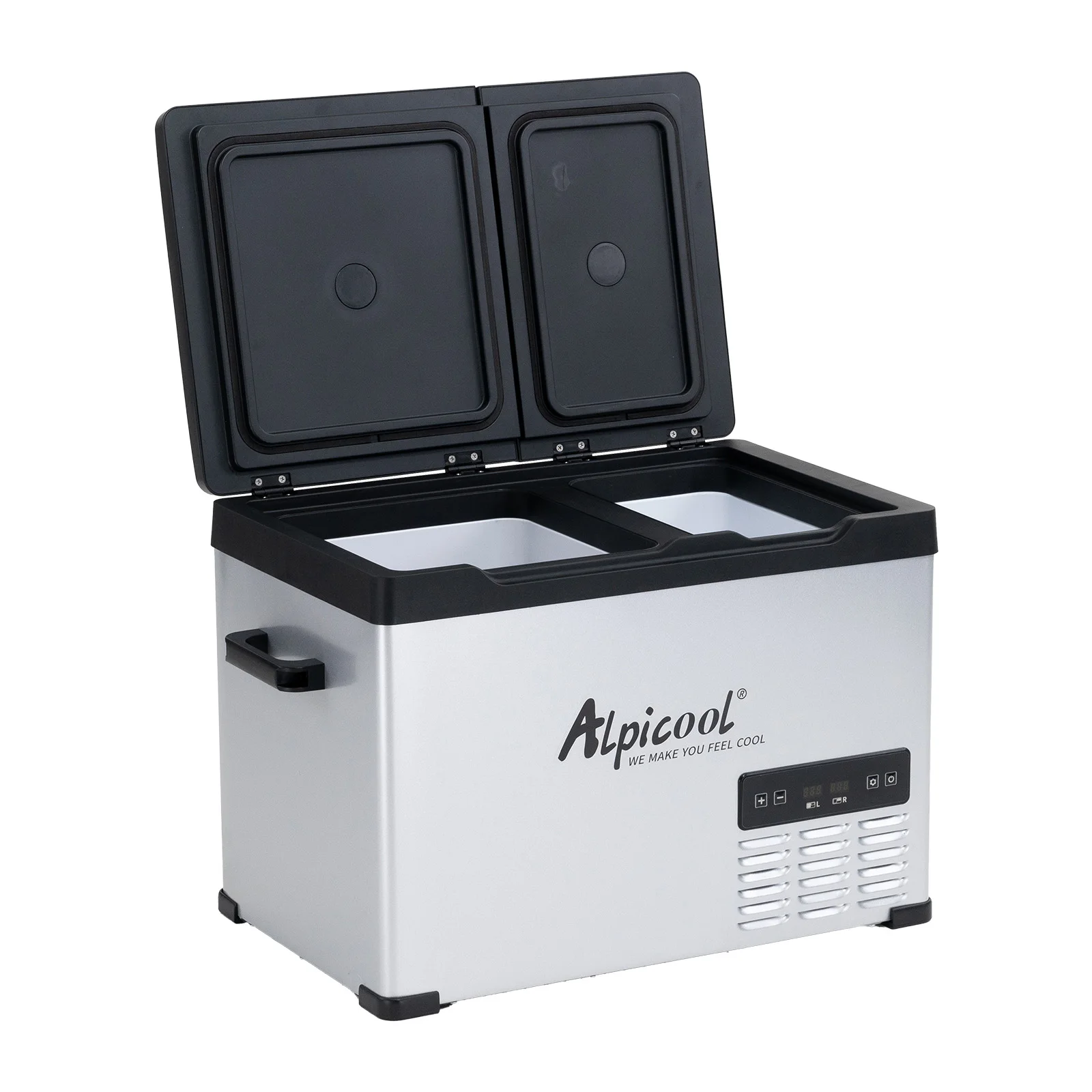 Nevera Portátil Alpicool CHS45 de 32L con Compresor, 12V, Congelador Eléctrico Pequeño para Auto y Camping, -20°C ° De la C a la 20 ° C,