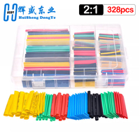 328PCS Heat Shrink Tubing Thermoresistant Tube 2:1 Shrink Wrapping Insulation Cable, Waterproof Shrinkable Sleeve DIY