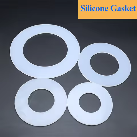 Silicone Round Flat Gasket for Bellow Plumbing Shock Absorbing Screw Flange Washer Rubber Skin Soft Waterproof Safe Sealing Ring