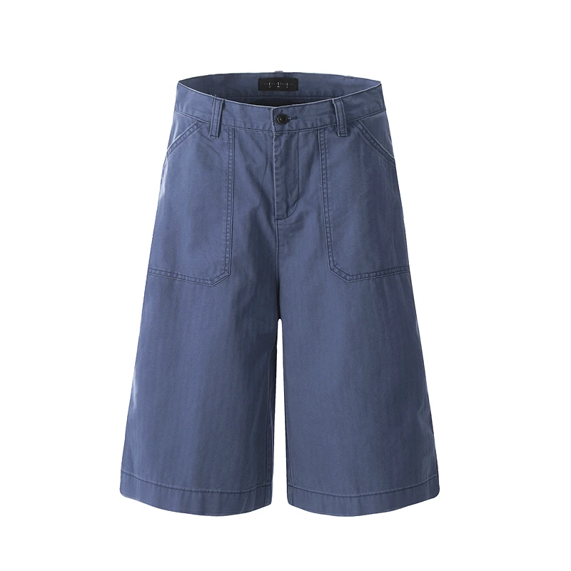 

GXFortune Американская синяя рабочая одежда в стиле ретро, прямые джинсы свободного покроя, повседневные орты для мужчин и женщин, молодежные сле