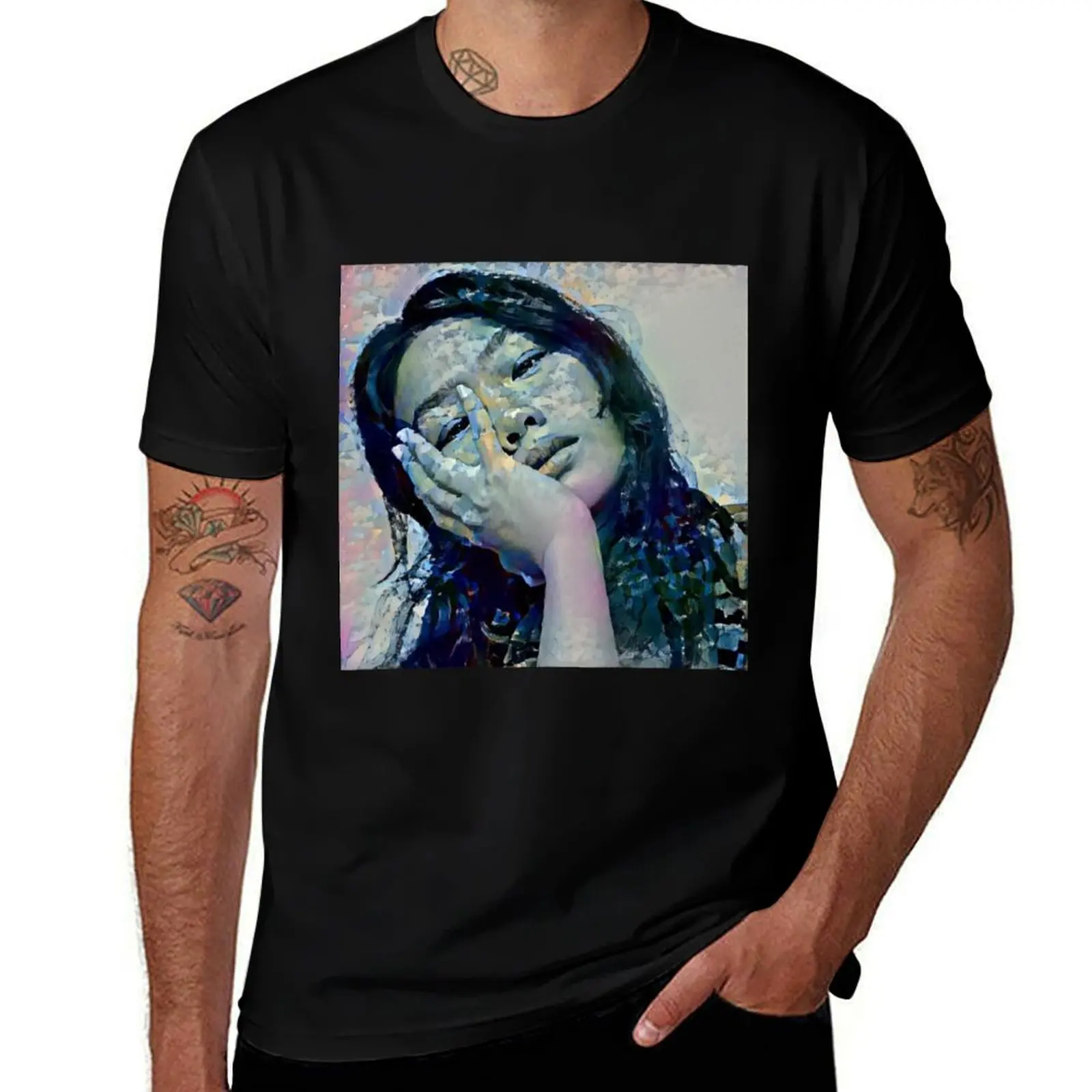 HoYeon Jung Portrait T-Shirt Outdoor Sports Lightweight Tee