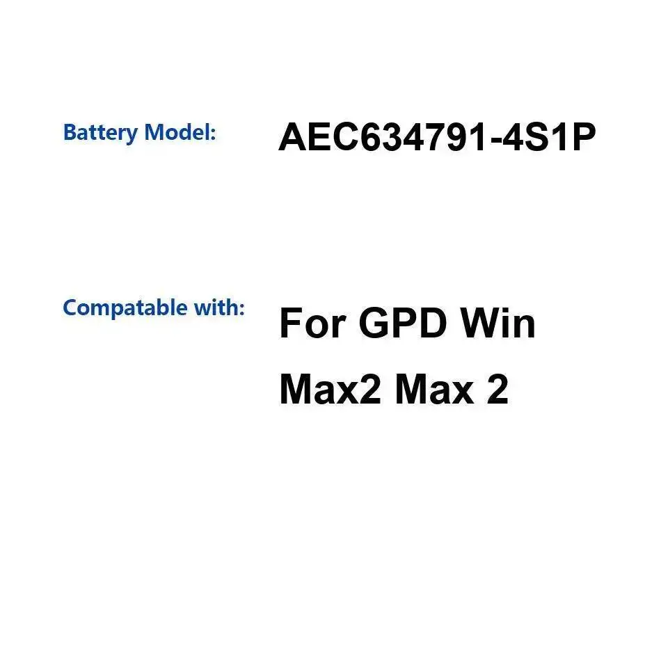 

AEC634791-4S1P Аккумулятор для ноутбука 4360 мАч для Gpd Win Max 2, высокая емкость, прочный