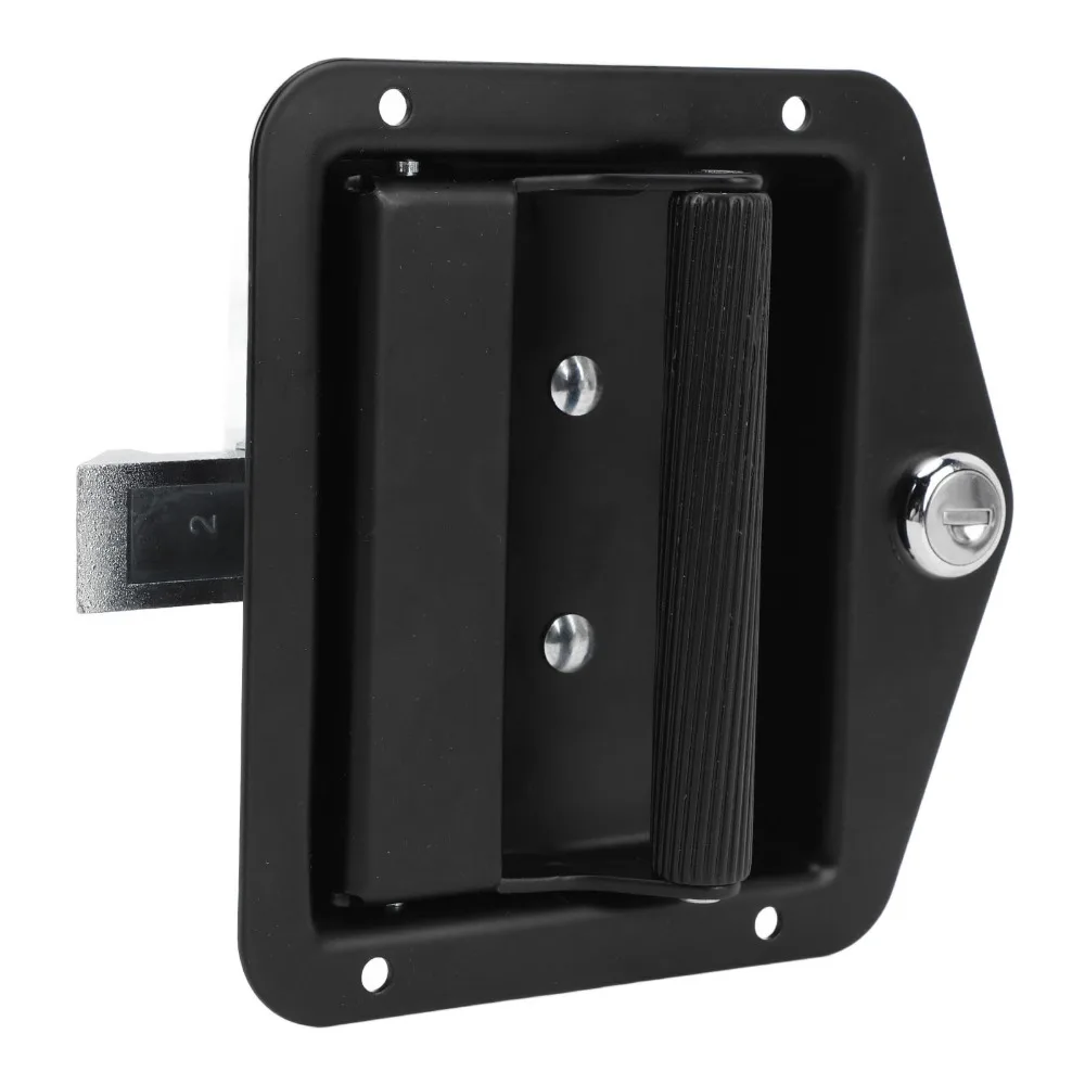 

Защелка ящика для инструментов из углеродистой стали 5,5x5,5 дюйма, заподлицо, ящик для инструментов для автофургона, замок с ручкой и ключами