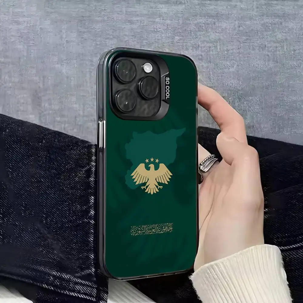 Phone Case For iPhone 17,16,15,14,13,12,Pro,Max,Plus,E,SE4,Air,Mini Colorful Syria Syrian Flag National Emblem Logo