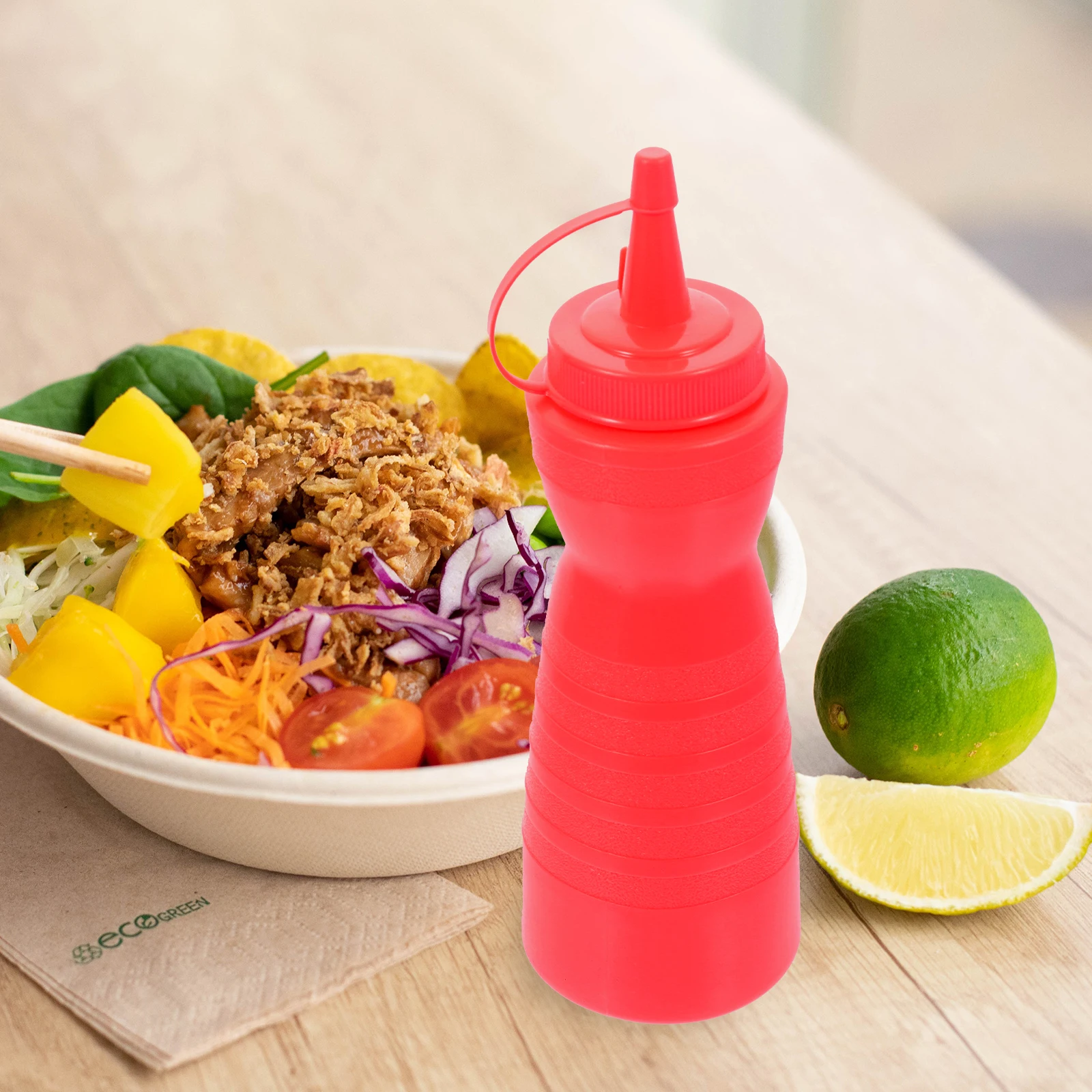

2Pcs LDPE Sauce Squeeze Honey Food Containers Griddle Condiment Bottle Ketchup Easy Clean