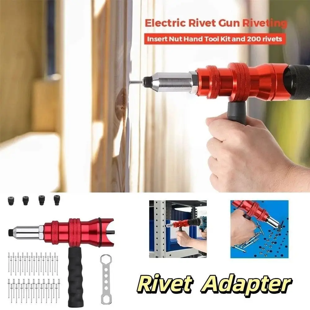 

Электрический заклепочник 2,4-4,8 мм с съемной пластиковой ручкой, из алюминиевого сплава, беспроводной, для быстрой установки, сверхмощный