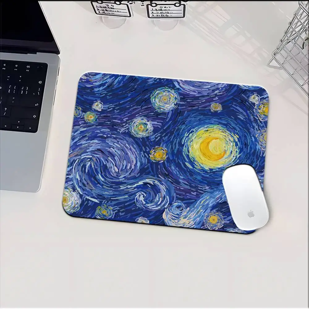 لوحة ماوس صغيرة من V-Vincent Willem Van Gogh، وسادة كمبيوتر محمول مضادة للانزلاق #6