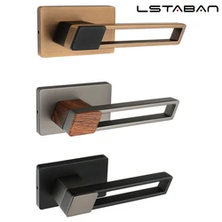 Interior Zinc Alloy Silent Anti-theft Door Lock Security Mute Door Handle Split Locks Home Renovation Hardware Accessories