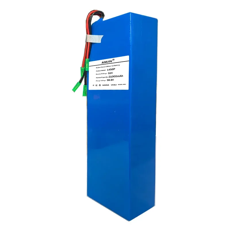 🌟 52V 21Ah 18650 Lithium 14S6P Battery Pack Built-in 20A Balanced 1500W High-power Electric Tool Backup Battery for Zero 10/10x