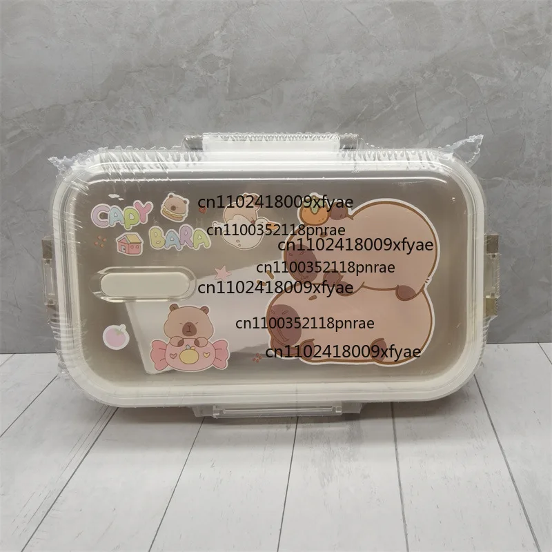 2025 Halloween Simpatico contenitore per il pranzo quadrato a 2 scomparti per bambini Studenti di grande capacità con contenitore Bento con cucitura a cucchiaio