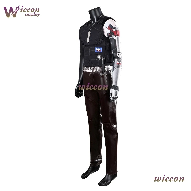Wona/ Cyber2077 Punk Cosplay Johnny Cosplay Silverhand Costume Game Roeplay Vest Sleeve Mens Pants Halloween Carnival Clothing view 4