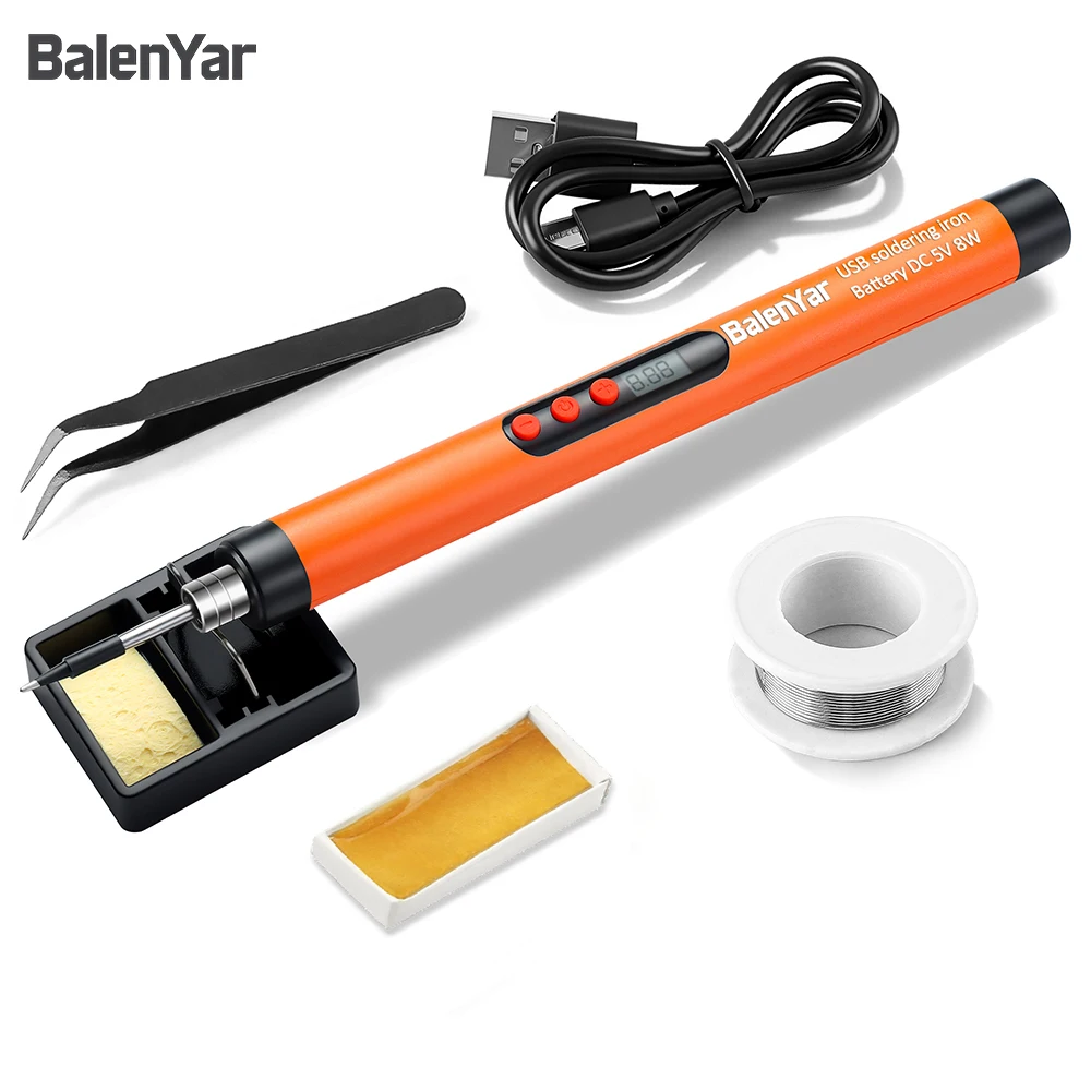 

Миниатюрный беспроводной паяльник BalenYar с USB-зарядкой, портативный, с ЖК-дисплеем, для ремонта бытовой техники