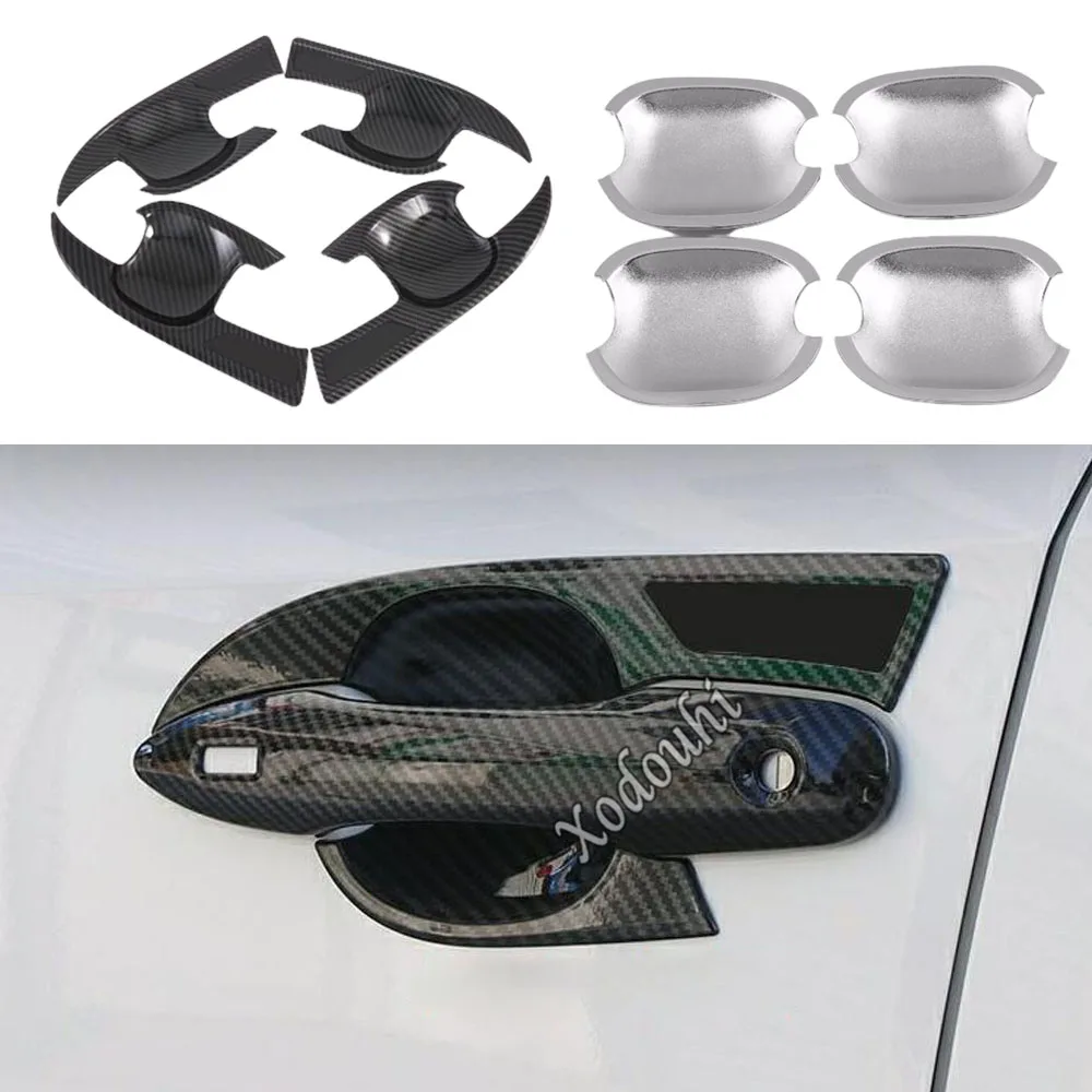 

Car Cover Trim ABS Chrome External Outside Door Bowl Frame Armrest Handrail Stick For Toyota Prius PHV Prime 2017 2018 2019 2020