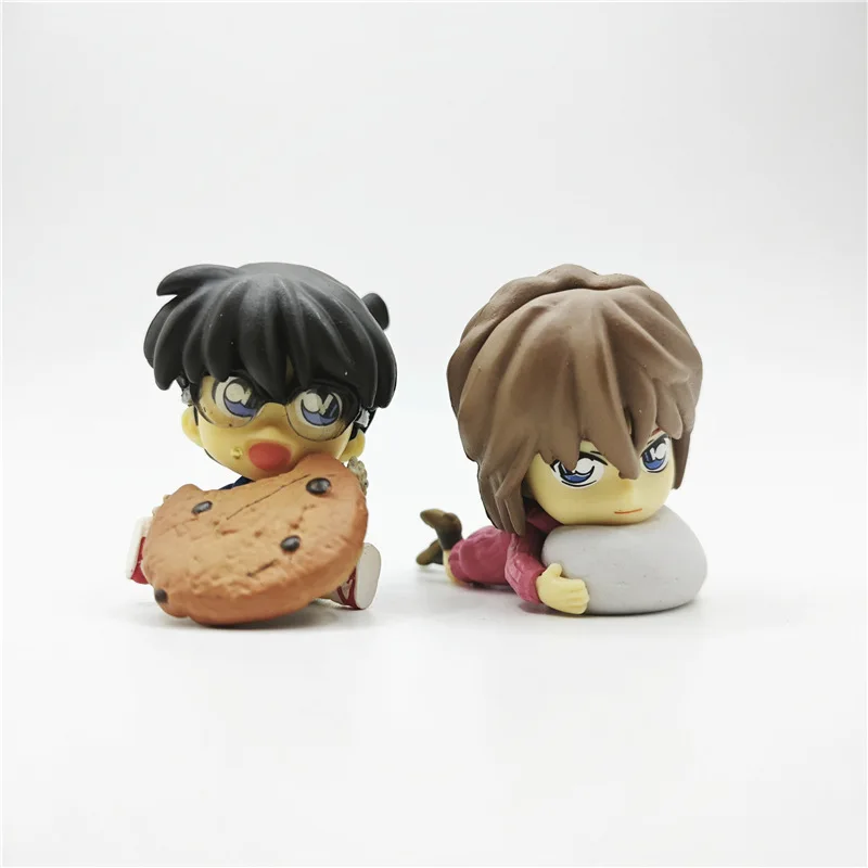 8 pièces détective Conan gâteau temps Ai Haiboro Ran Mori Shuichi Akai figurine modèle jouet poupée Anime figurines recueillir ornement cadeau