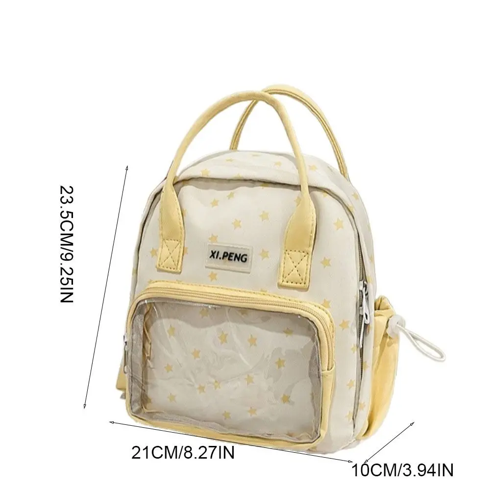 Mode Nylon Transparent Itabag Stern Druck Einfarbig Transparente Tasche Rucksäcke Dual Zweck Japanische Y2k Rucksäcke Geschenk