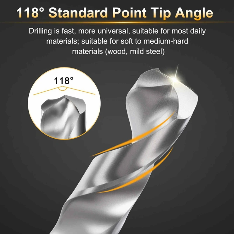 SHGO 20mm Drill Bit 1/2 Reduced Shank High Speed Steel for Metal Wood Plastic