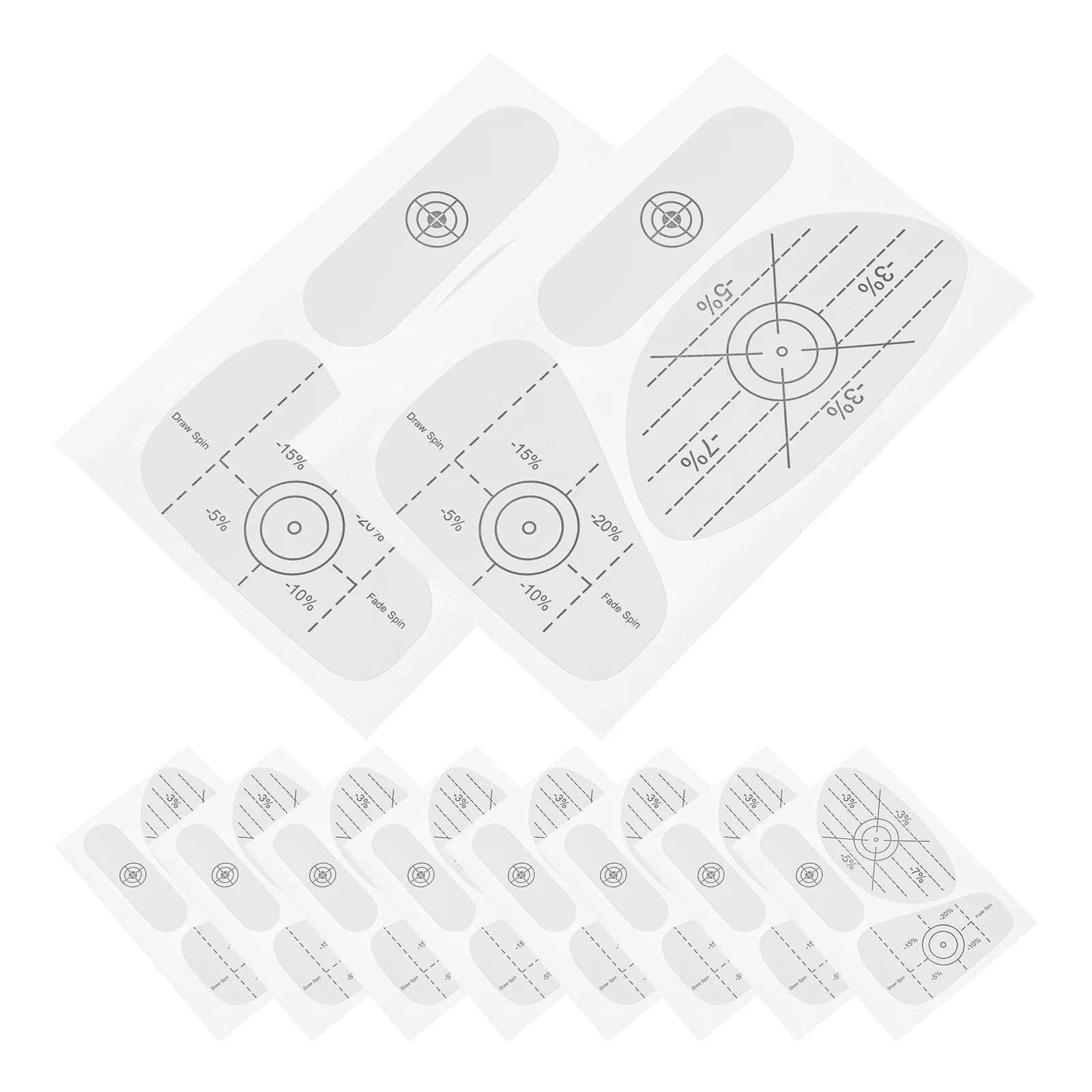 

10 Sets Cue Stickers Label for Golf Clubs Training Supply Golfs Supplies Face Impact Tape Accessories Women Labels