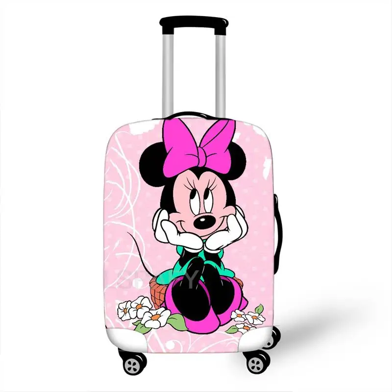 Disney Minnie Mouse Travel Elastic Color Luggage Suitcase Protective Cover, Apply to 18-32inch Cases, Travel Accessories