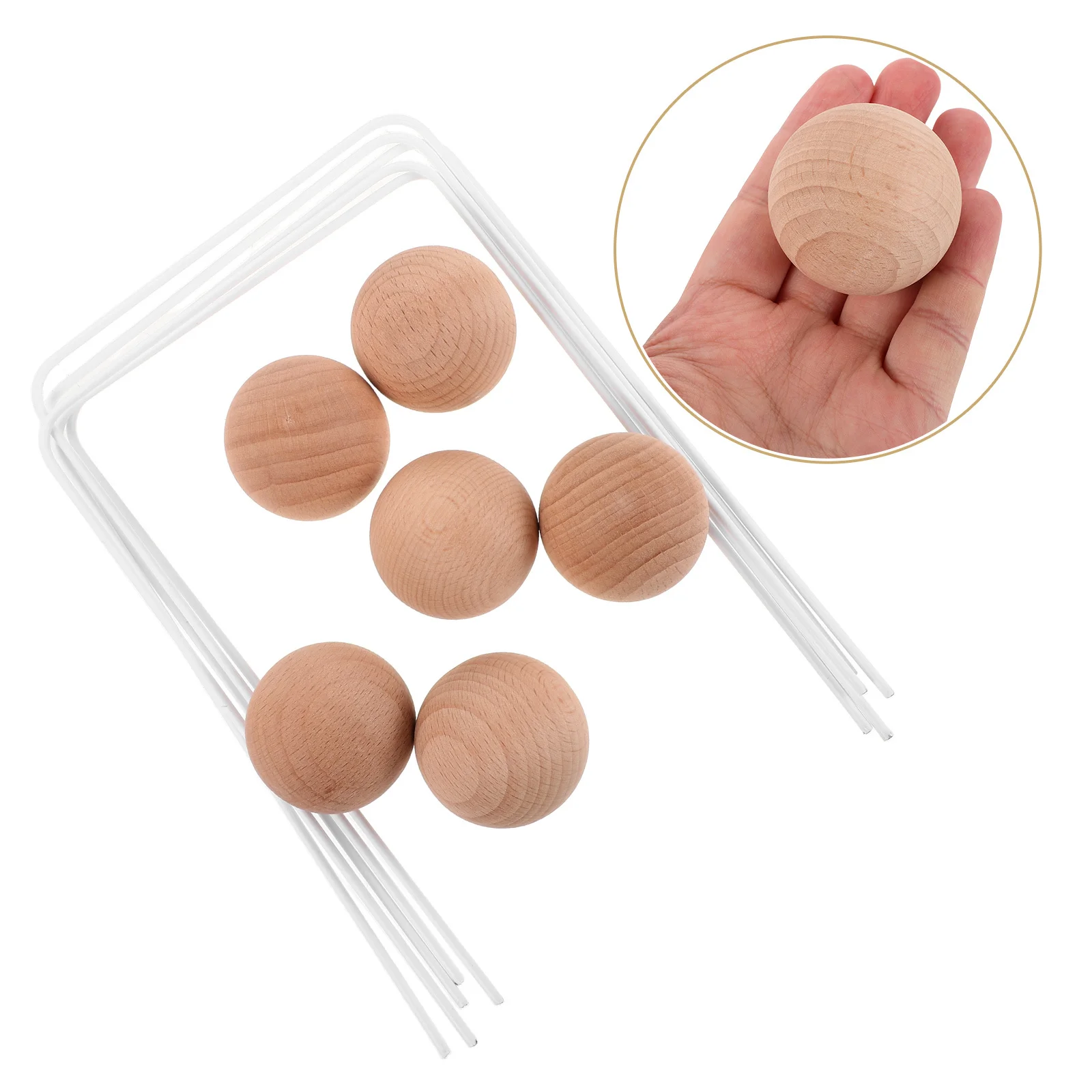 

1Set Croquet Set Kids Wooden Garden Activity Backyard Game Set Easy Setup Family Outdoor Lawn Croquet Wickets Play