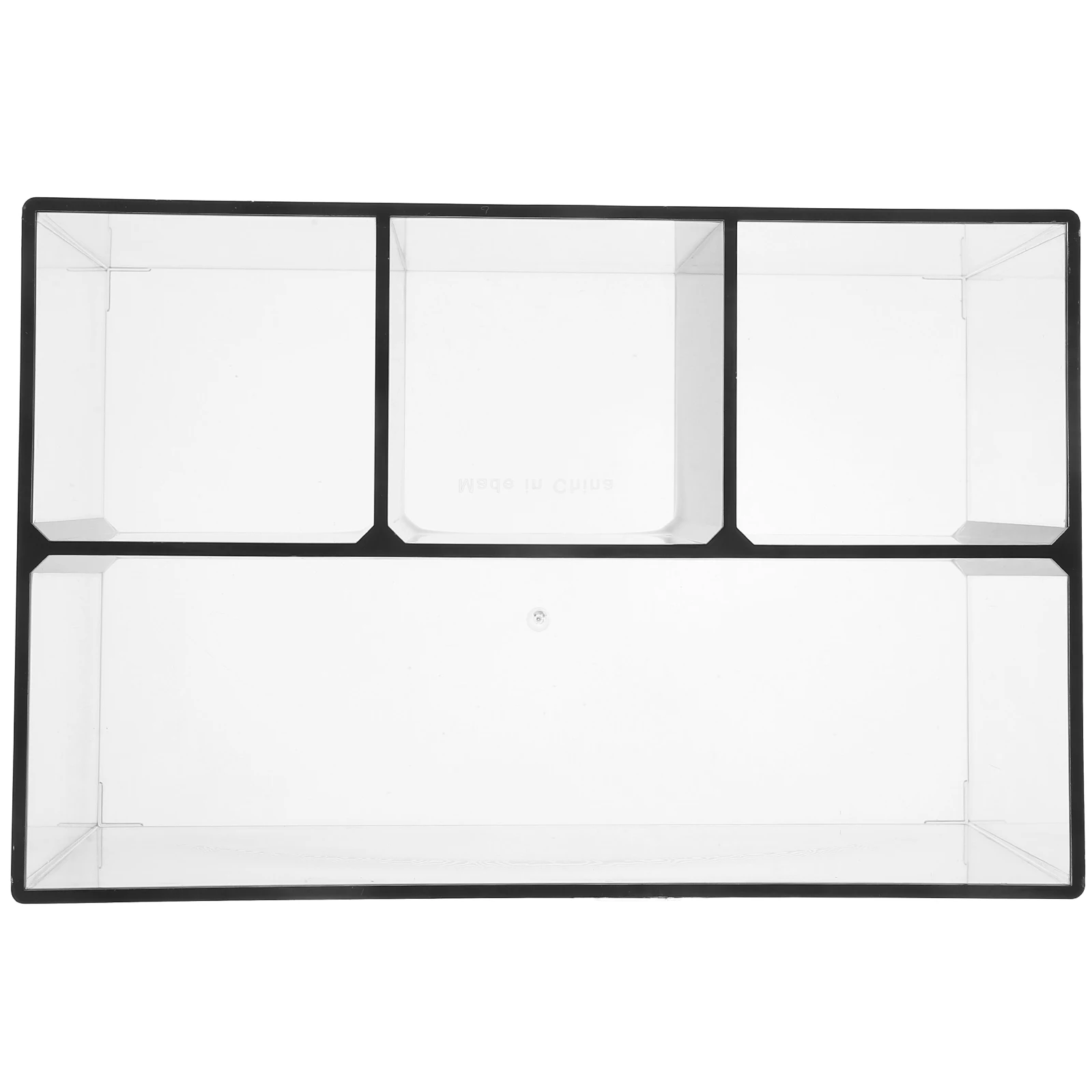 Organizer per pennelli per trucco da tavolo, 4 scomparti, portapenne in acrilico, porta pennelli per trucco, portapenne