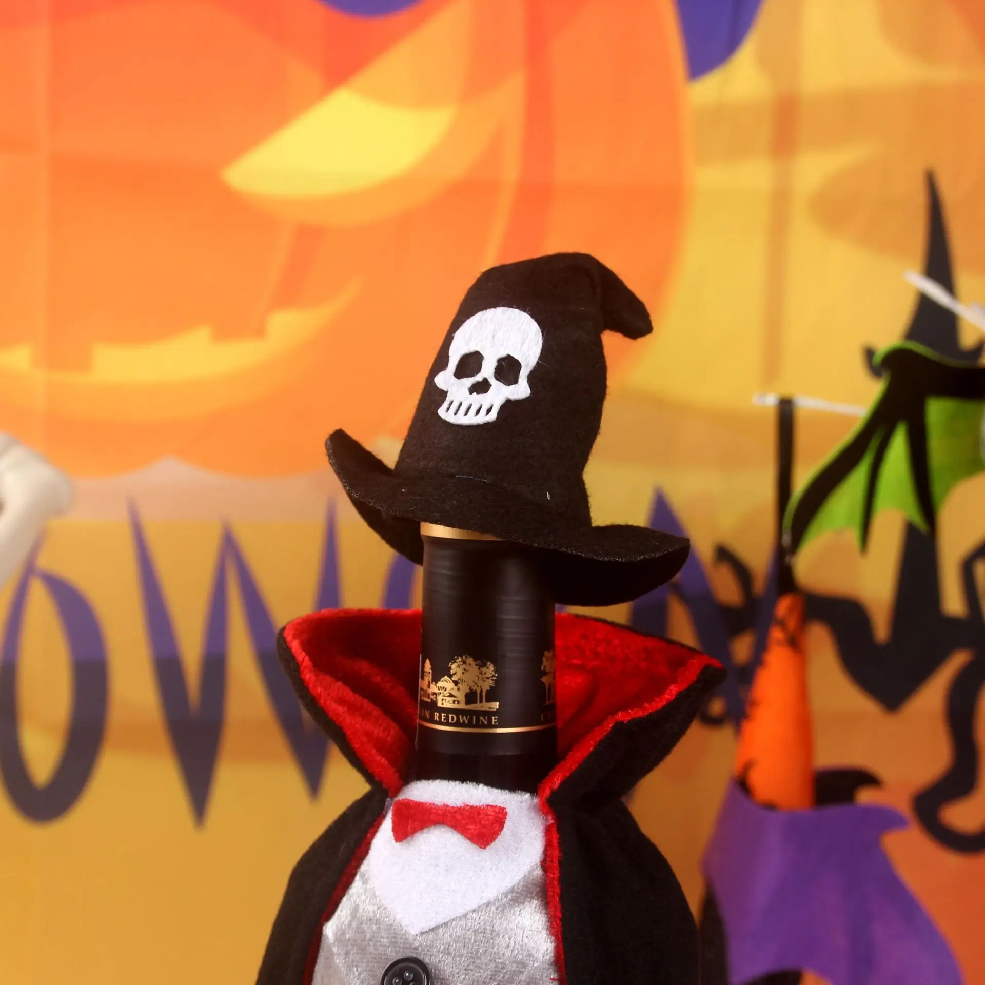 Halloween wine bottle covers, champagne and red wine bottle bags, table and home decoration items, Halloween dinner table wine b