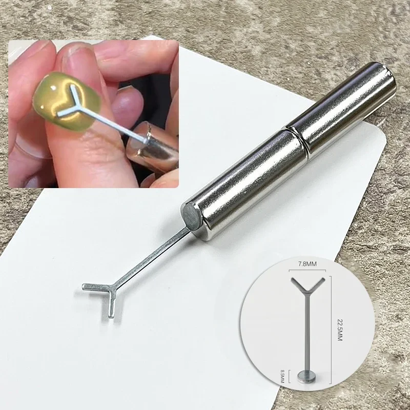 

Y-образный магнит для ногтей «кошачий глаз», комбинация 3D-эффектов в форме сердца, гель-лак, магнитная палочка, новые инструменты для маникюра для дизайна ногтей