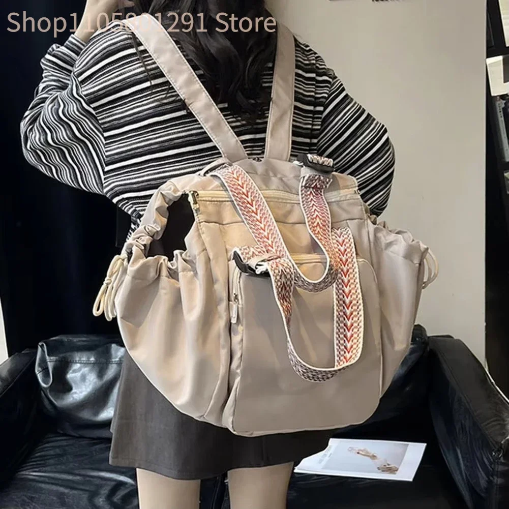 Lightweight Travel Backpack Women's Double Shoulder Bag Portable Handbag Storage Bag for Leisure Scenarios Chinese Production