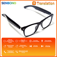 SENBONO New Smart Glasses for Men Women Bluetooth Call AI Translation Music Control Volume Control Sunglasses Anti-blue Light