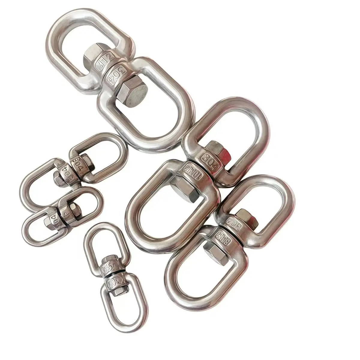 304 Stainless Steel 8-Shaped Rotating Ring Rope Connection Ring Chain Buckle 360 Degree Rotating Ring M3 M4 M5 M6 M8 M10 M12 M14