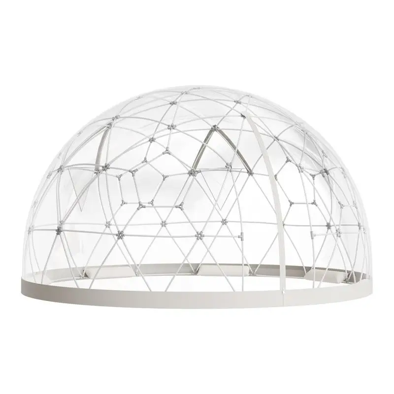 Dôme de jardin, tente bulle transparente 2,9 x 1,7 m pour 2 à 4 personnes, serre géodésique avec fenêtre, tente en PVC pour jardin, patio, camping, fête, mariage